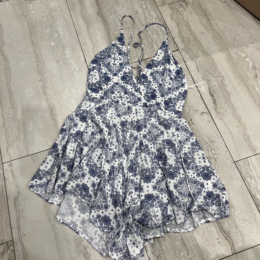 blue romper